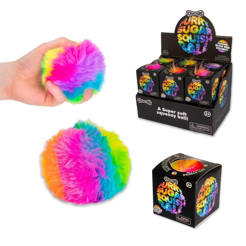 Scrunchems® Furry Sugar Stress Ball Squishy Fidget Toy (1pc)
