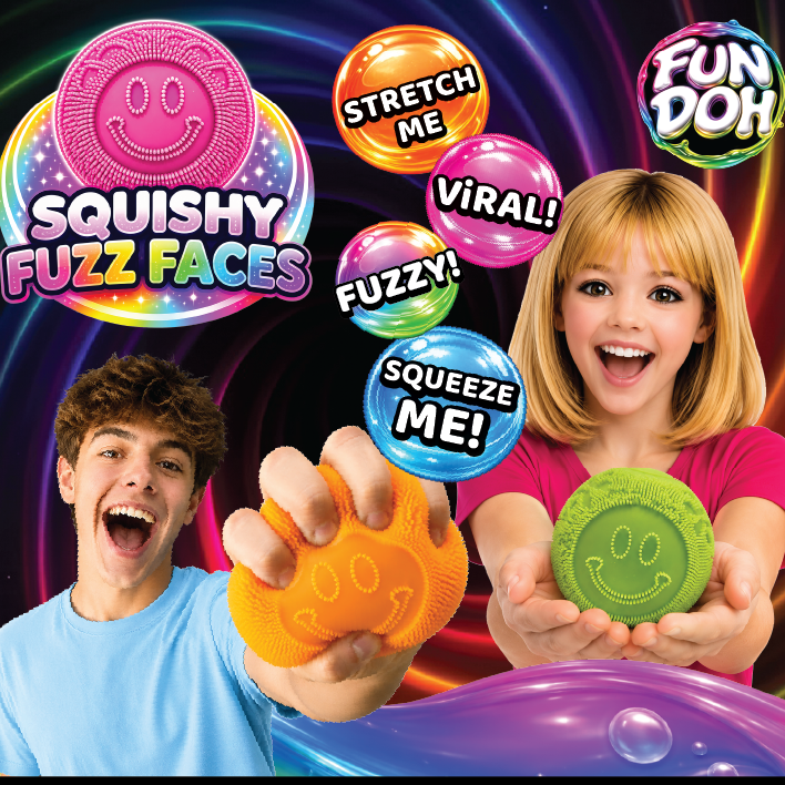 Fun Doh Fuzzy Face Squishy Sensory Toy