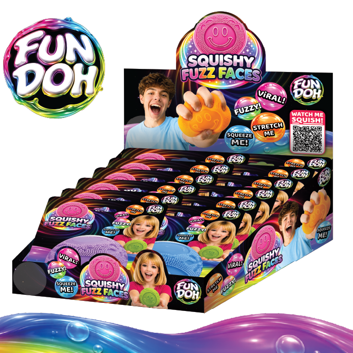 Fun Doh Fuzzy Face Squishy Sensory Toy