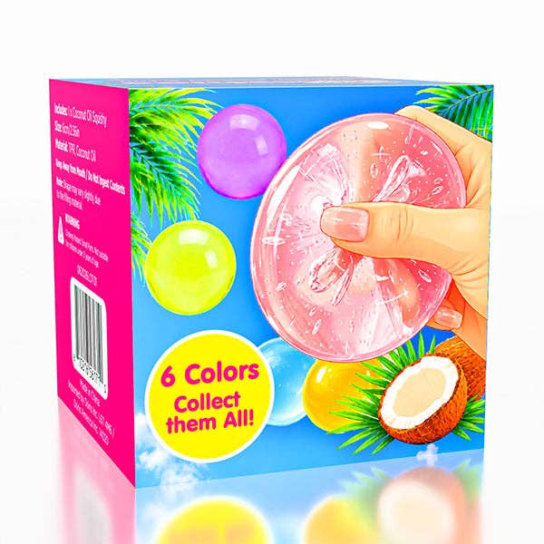 Coconut Oil Squishies® Solid Squish Fidget Stress Ball (1pc) Assorted Colors