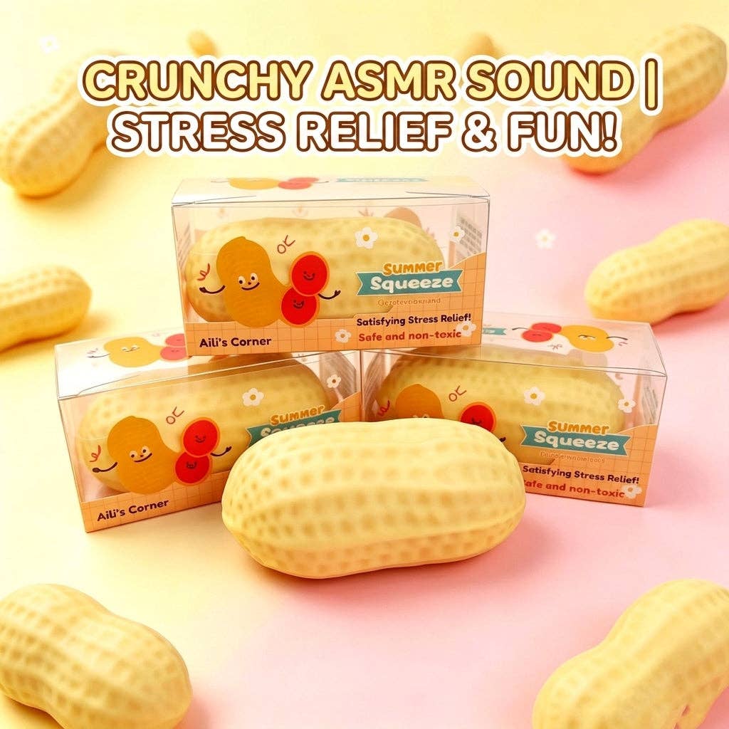 Peanut Squeeze ASMR Crunchy Squishy Stress Relief Fidget Toy