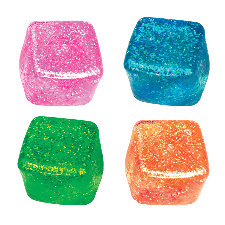 Fun Doh Glow in the Dark Squishy Sparkle Cube -