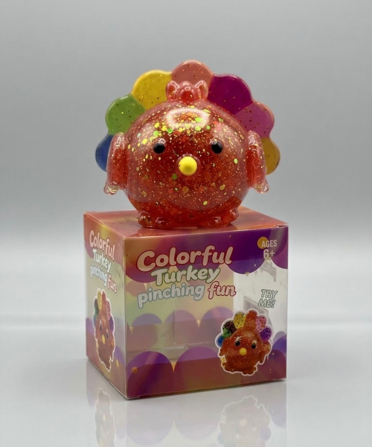 Fall Turkeys- Glitter & Sparkle Rainbow Turkey (SUGAR)