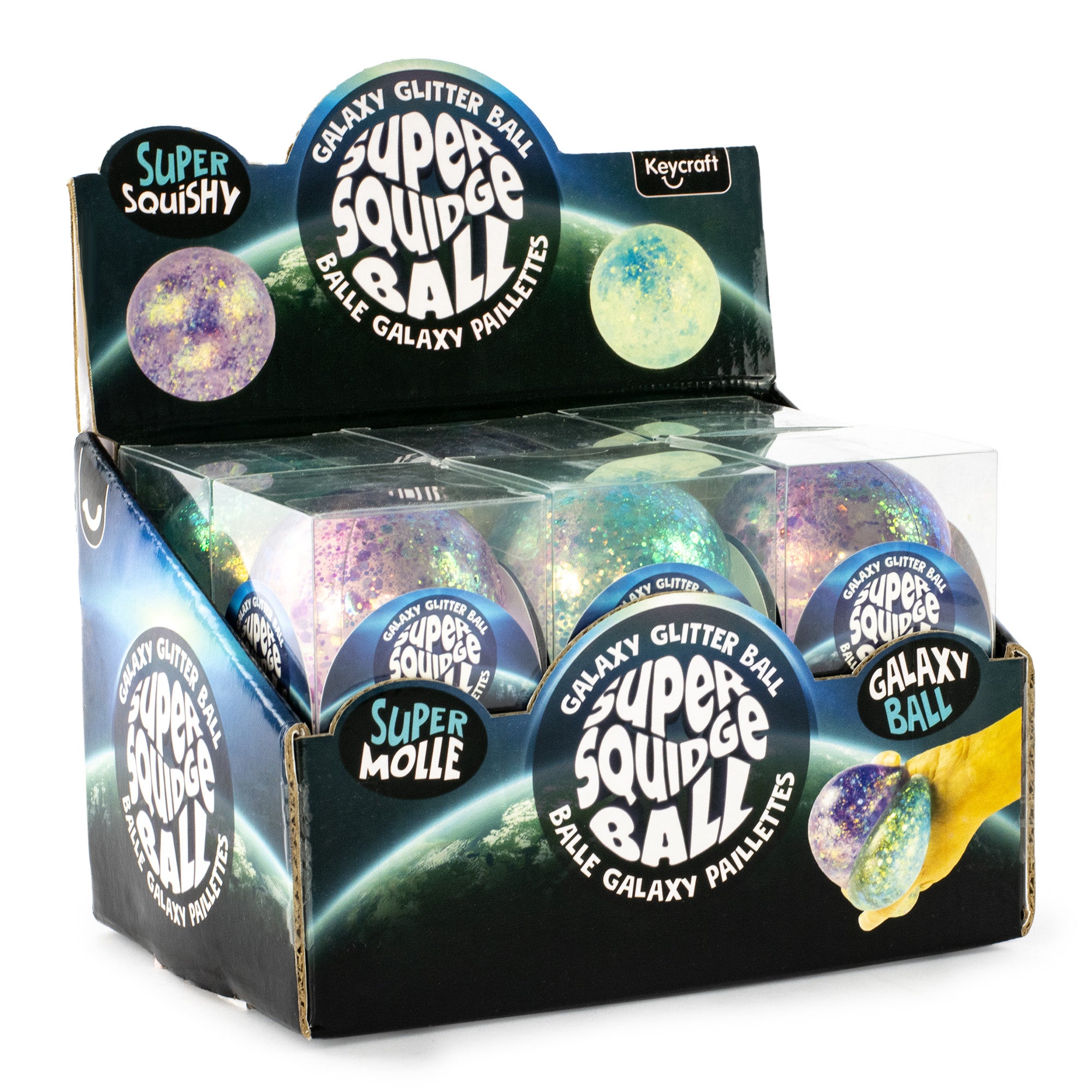 Super Squidge Glitter Galaxy Ball