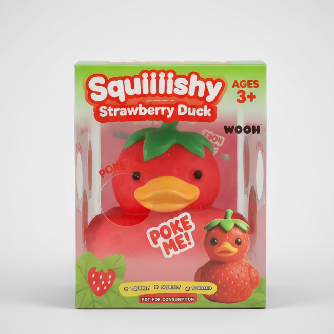 Squishy Strawberry Duck Toy!