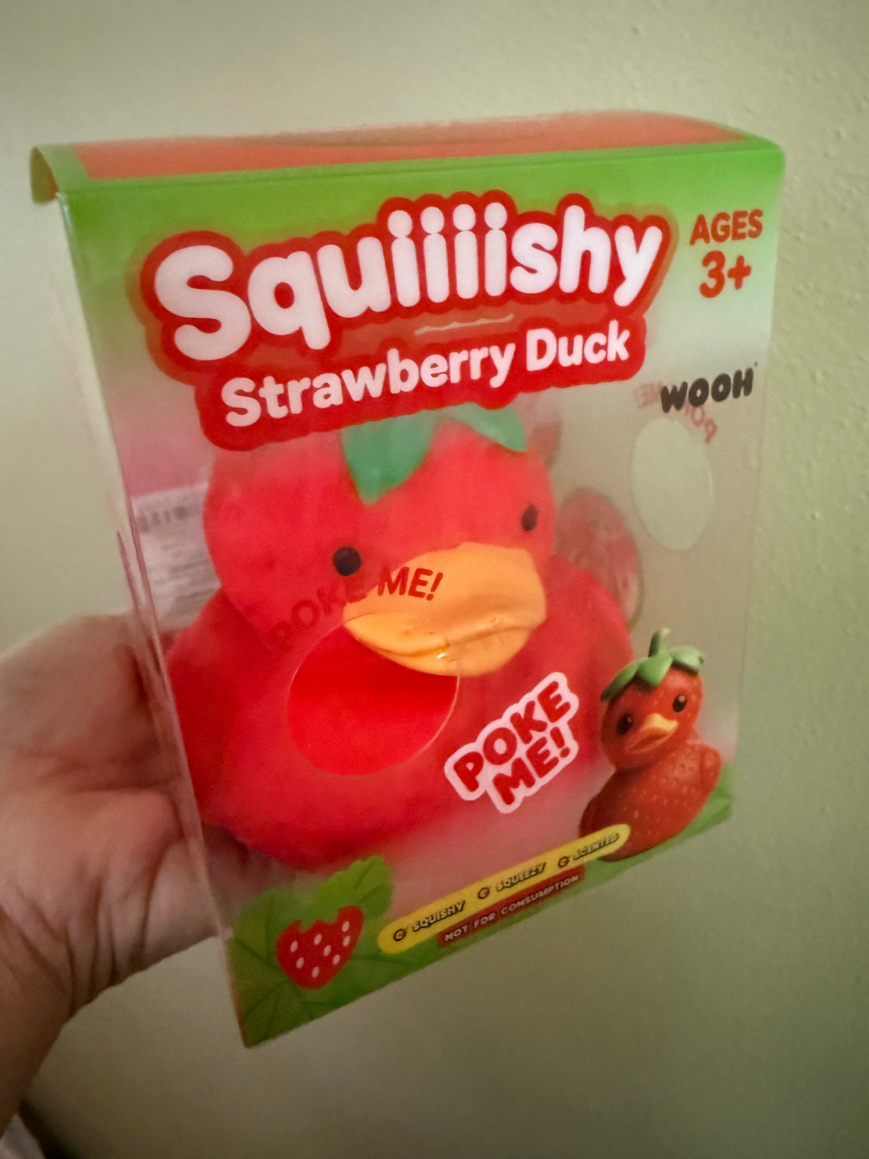 Squishy Strawberry Duck Toy!