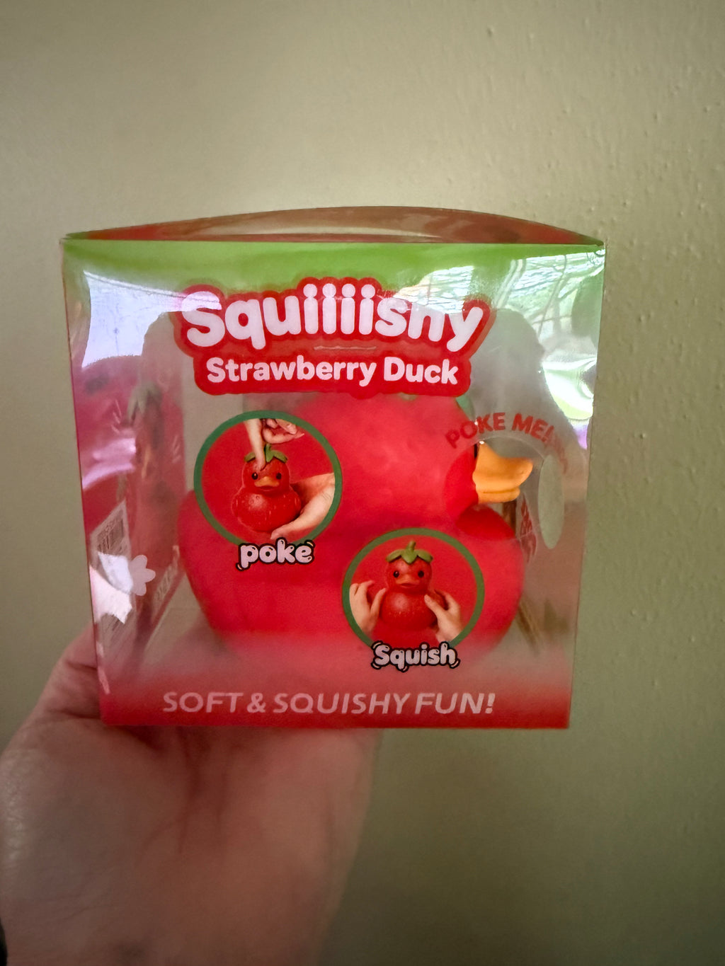 Squishy Strawberry Duck Toy!