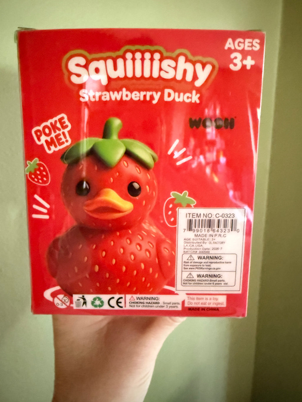 Squishy Strawberry Duck Toy!