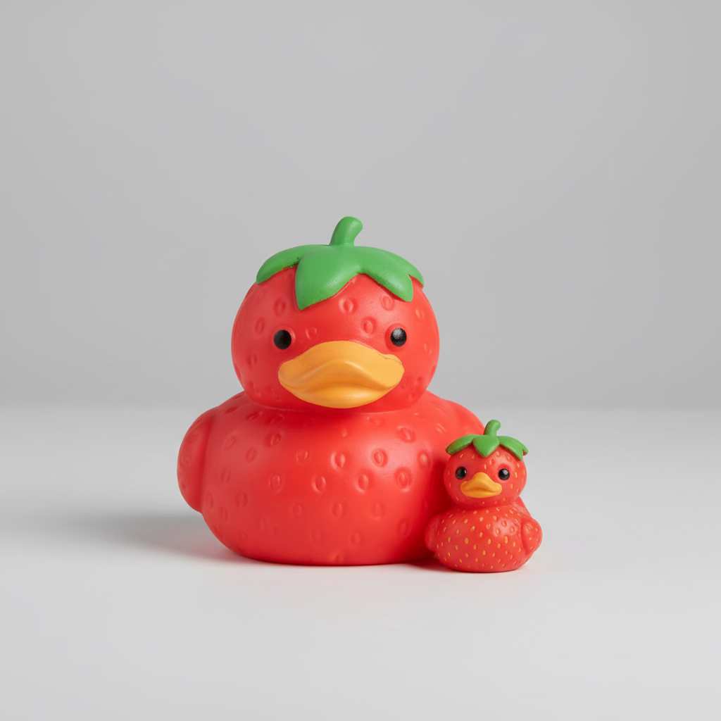 Squishy Strawberry Duck Toy!
