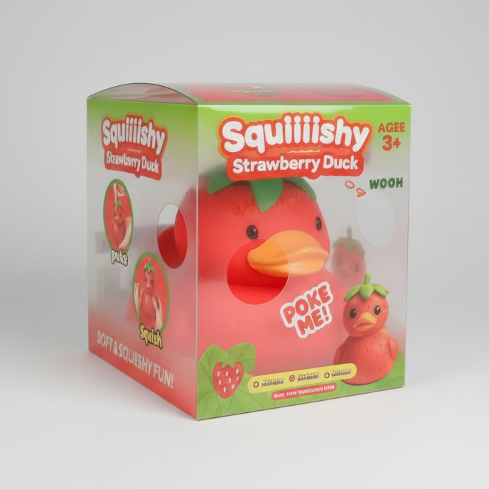 Squishy Strawberry Duck Toy!