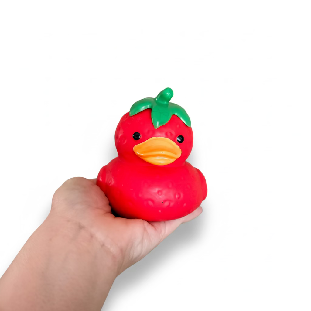 Squishy Strawberry Duck Toy!