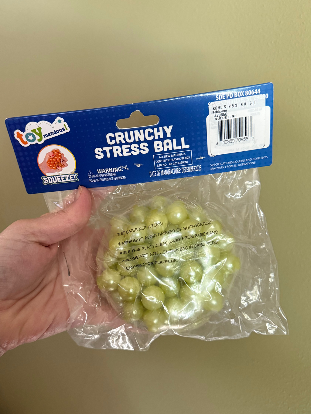 toy mendous! ASMR CRUNCHY- Squeeze Stress Ball- JUMBO