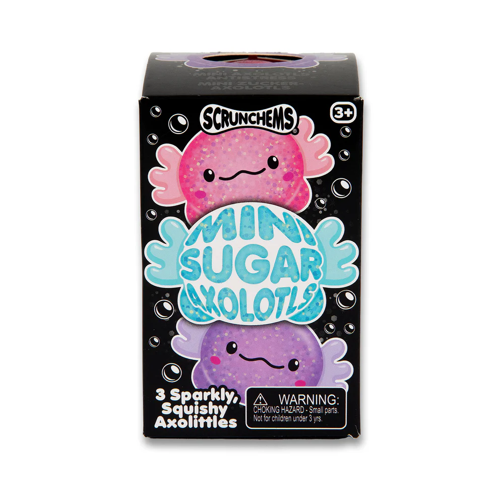 Scrunchems® Mini Sugar Axolotls Squishy Fidget Toy (3pc)
