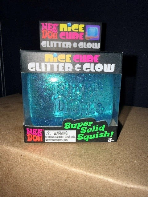 Schylling- NeeDoh- Glitter & Glow Nice Cube