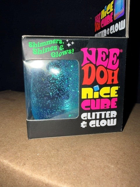 Schylling- NeeDoh- Glitter & Glow Nice Cube