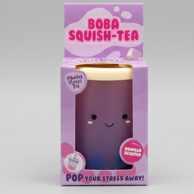 Boba Squish-Tea Squishy Toy- Pop your Stress away!