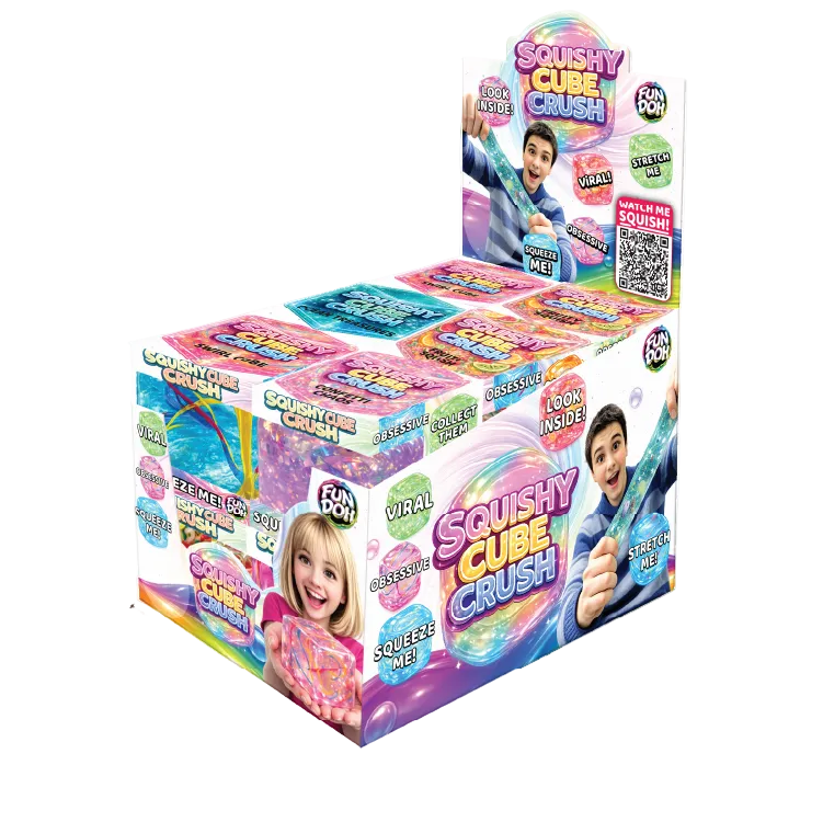 Fun Doh Squishy Charm Cube Fidget Toy