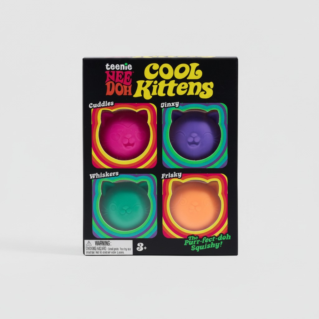 Schylling- NeeDoh- Cool Kittens (4pack)