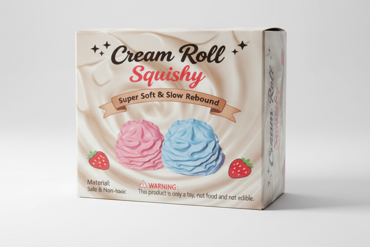 🍦Crunchy🍦Cream Roll Squishy