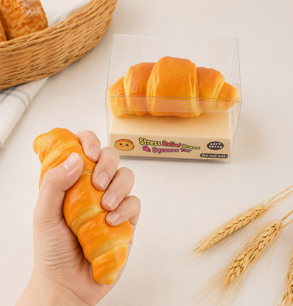 Croissant- Squeeze Squishy Stress Relief Toy