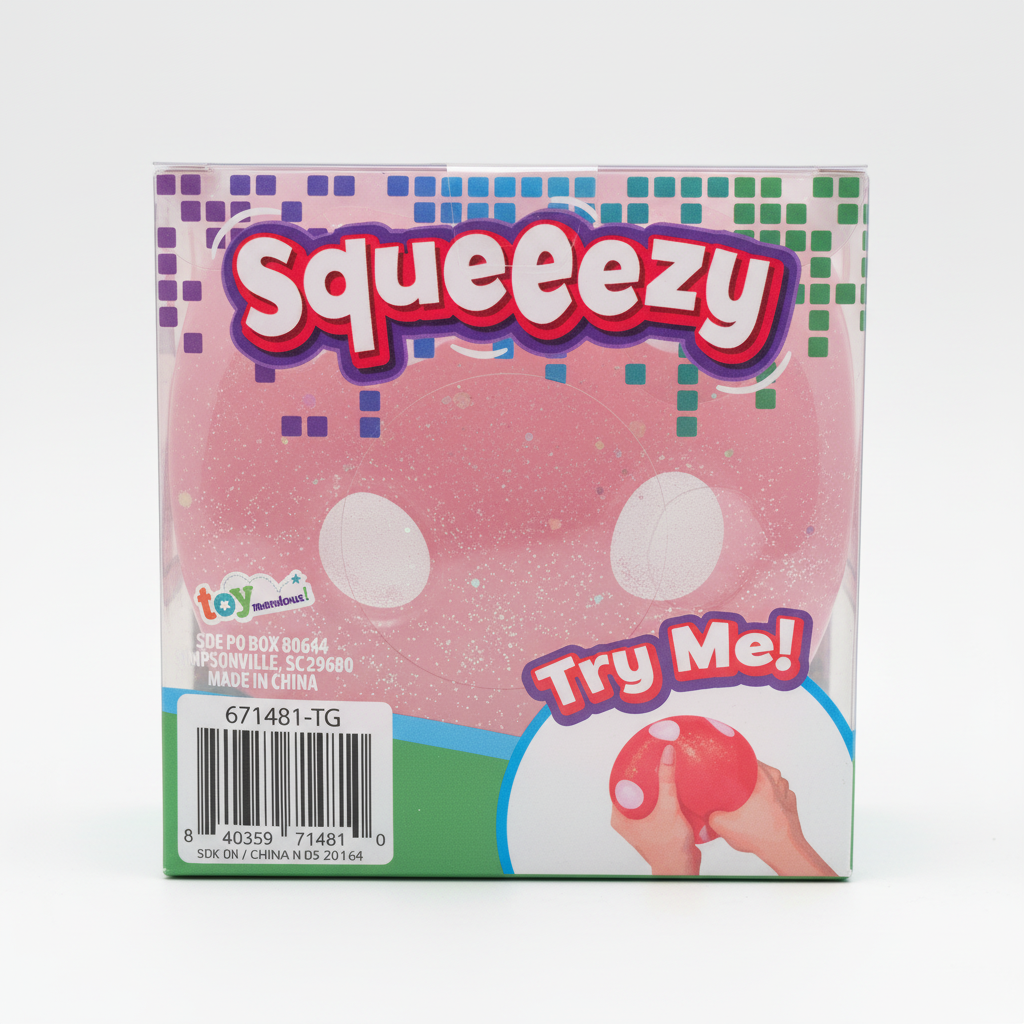 JUMBO Squeeezy Glitter Dice Squishy