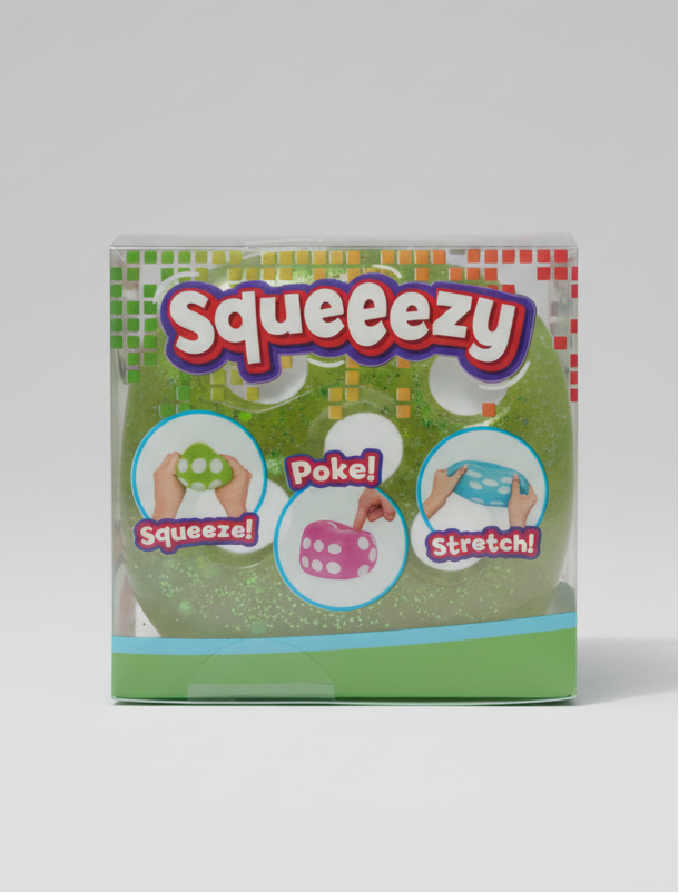 JUMBO Squeeezy Glitter Dice Squishy