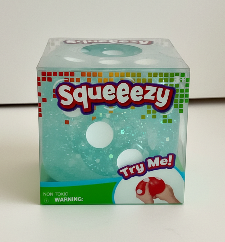 JUMBO Squeeezy Glitter Dice Squishy