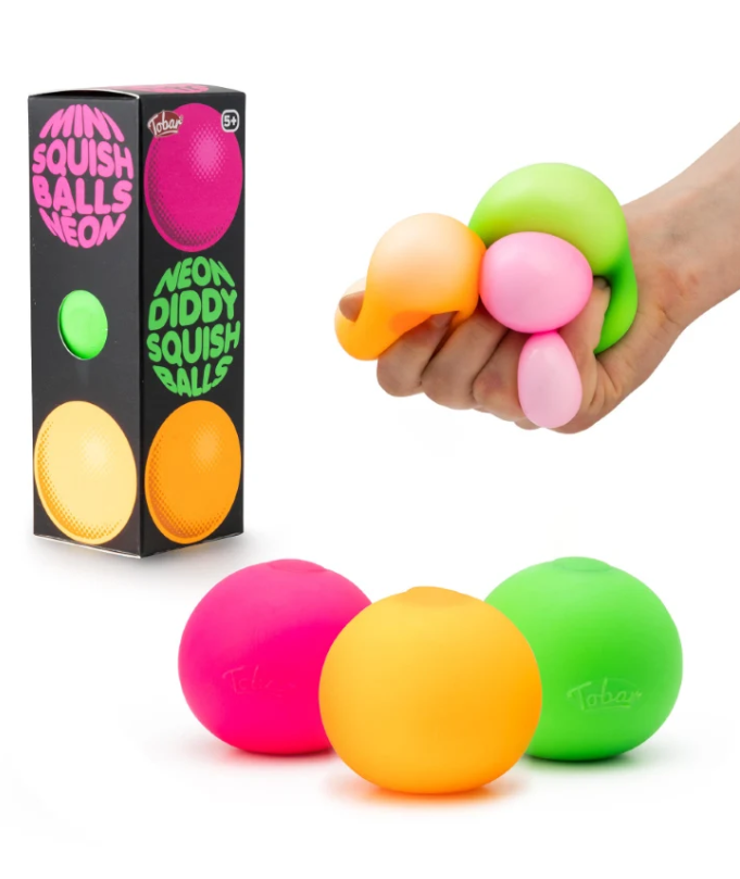 Scrunchems- Neon Mini Squish Balls- 3pk
