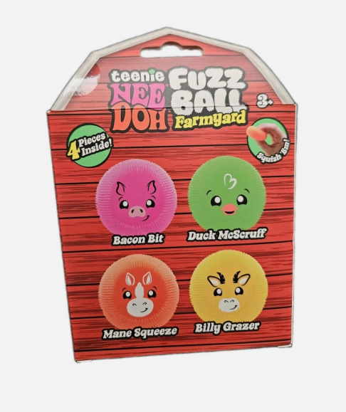 Schylling NeeDoh- Teenie Fuzz Ball- Farmyard