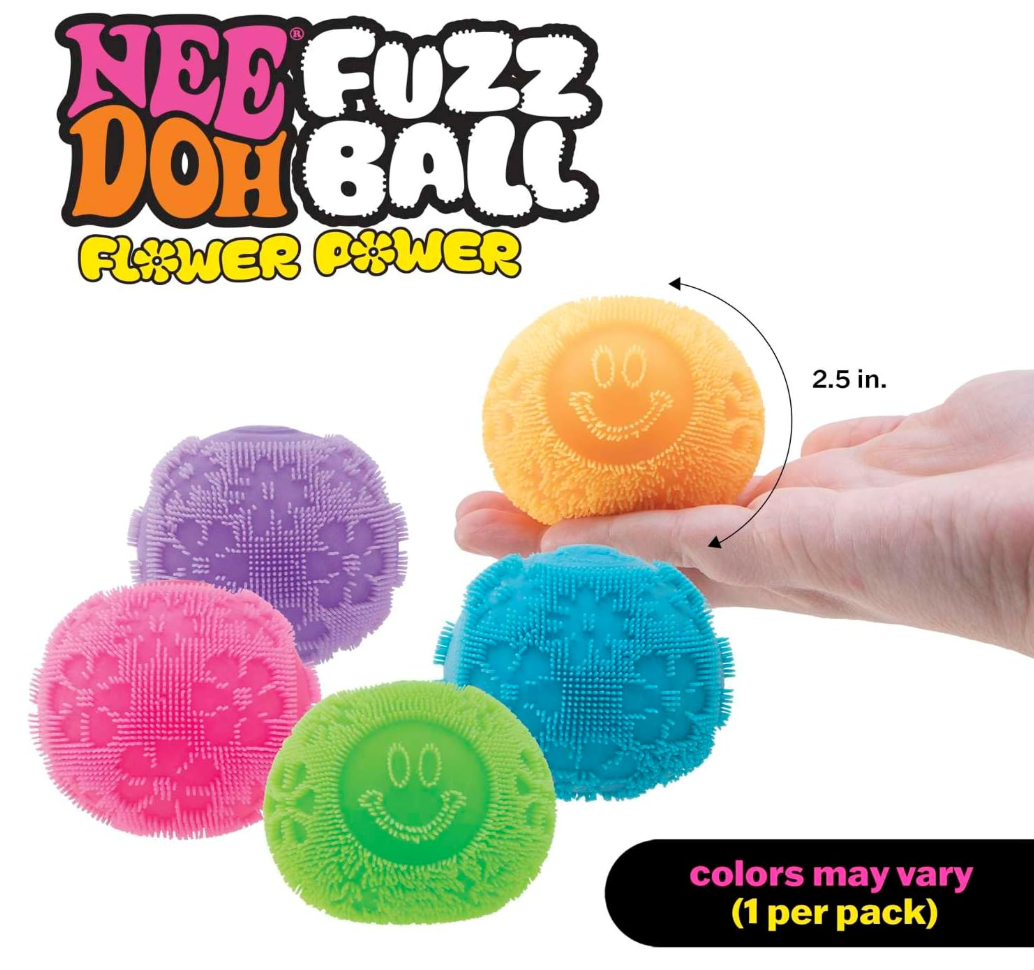 Schylling- NeeDoh- FuzzBall- Flower Power