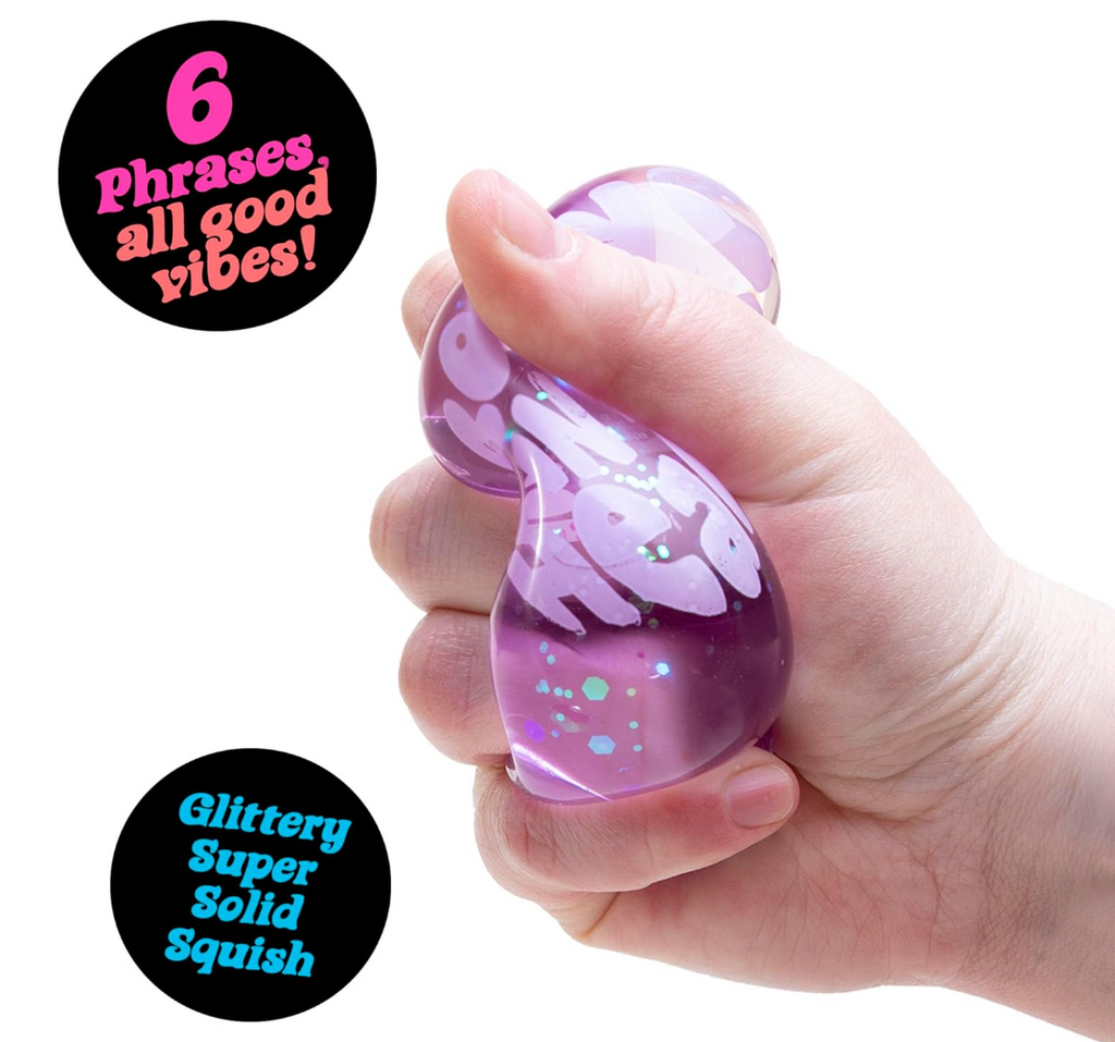Schylling- NeeDoh- Good Vibes Only- Glitter Heart