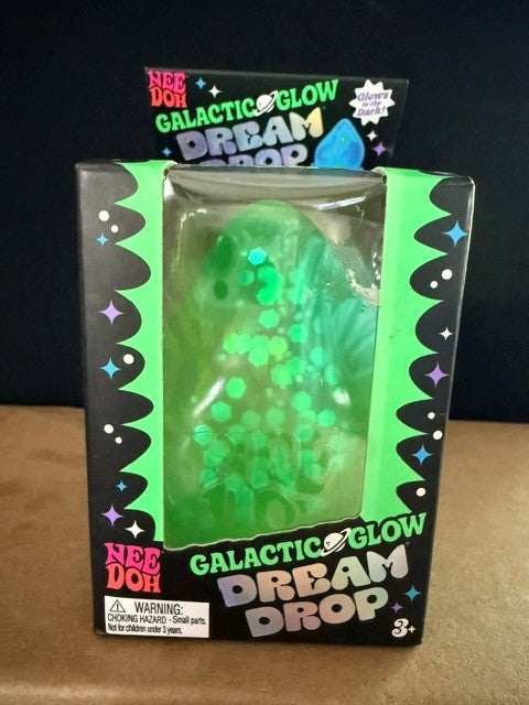 Schylling- NeeDoh- Galactic Glow- Dream Drop (GREEN)