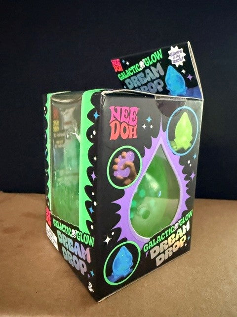 Schylling- NeeDoh- Galactic Glow- Dream Drop (GREEN)