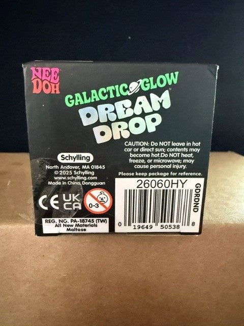 Schylling- NeeDoh- Galactic Glow- Dream Drop (GREEN)