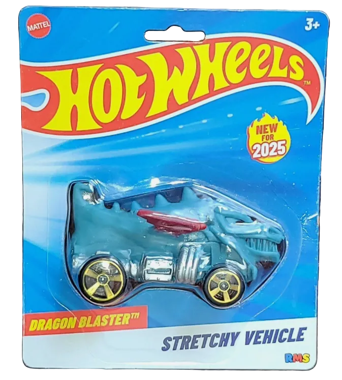 RMS- Mattel- Hot Wheels (New for 2025) Dragon Blaster STRETCHY Vehicle!