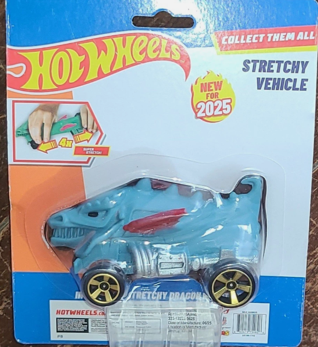RMS- Mattel- Hot Wheels (New for 2025) Dragon Blaster STRETCHY Vehicle!