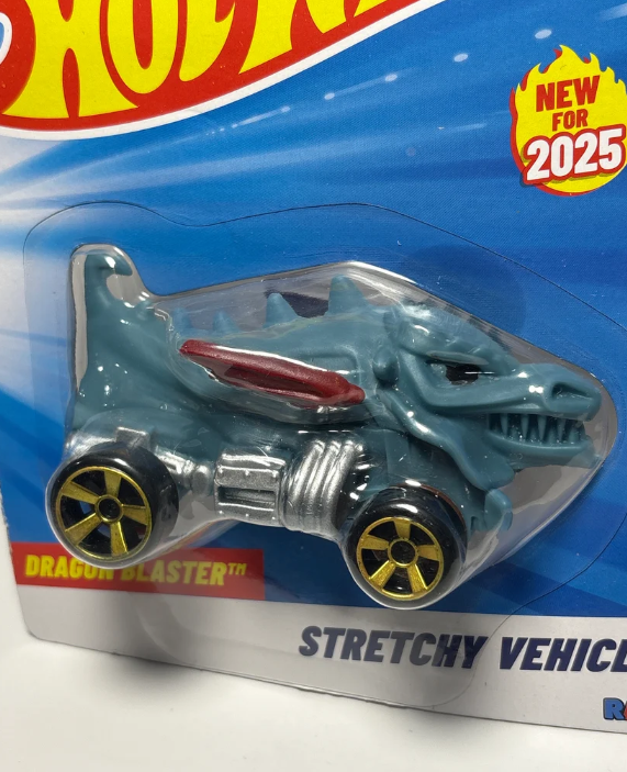 RMS- Mattel- Hot Wheels (New for 2025) Dragon Blaster STRETCHY Vehicle!
