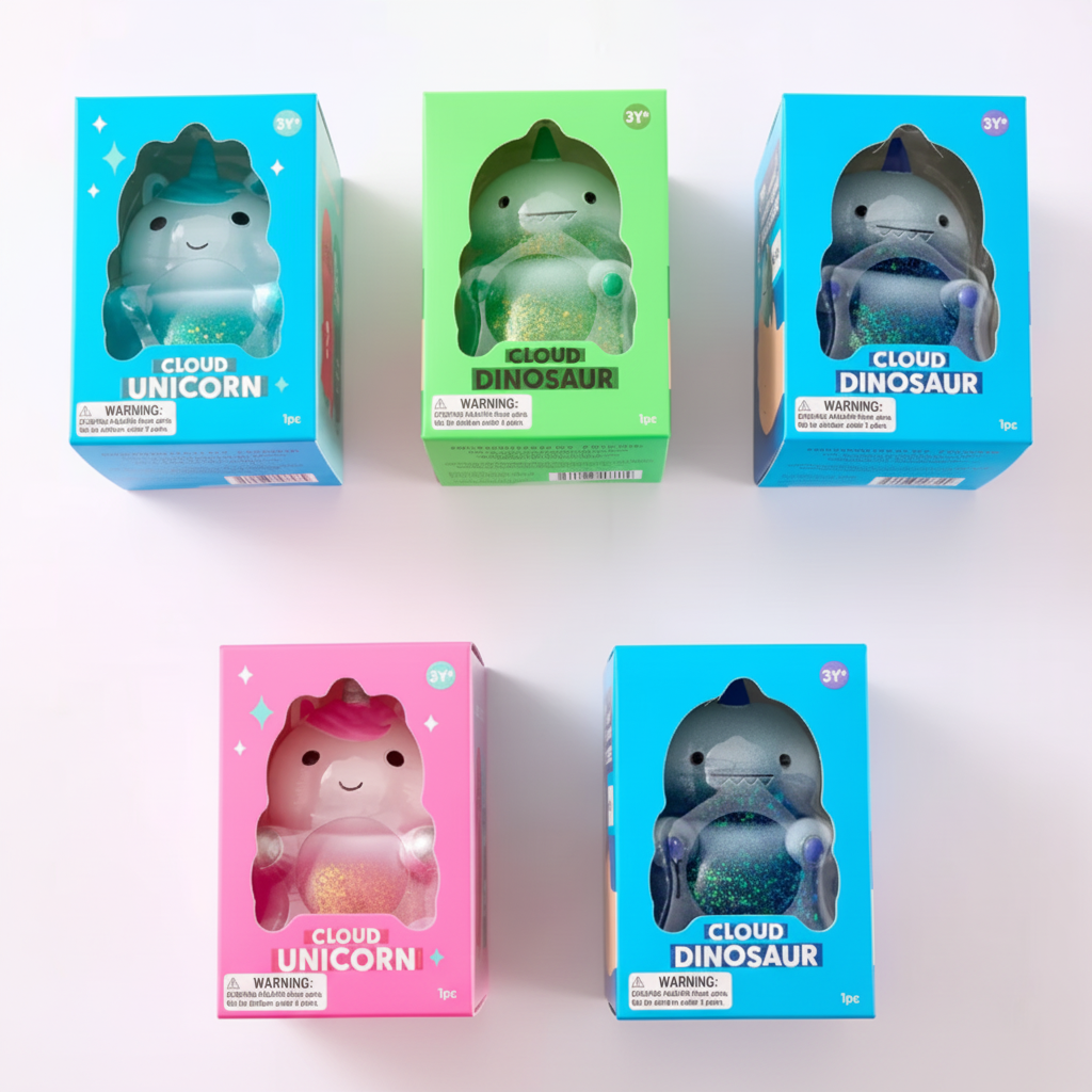 J'adore - Cloud-Unicorn & Dinosaur-  Sensory Squeeze Toy