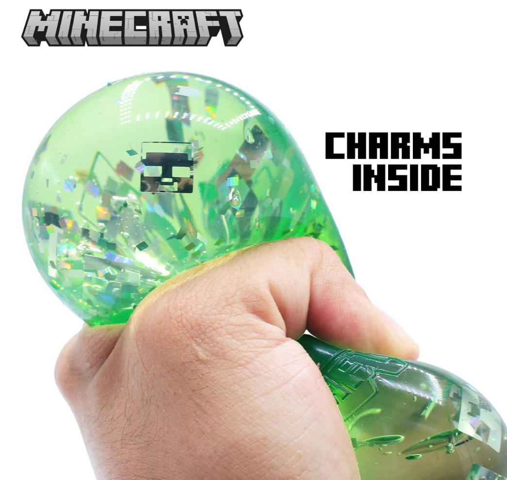 Minecraft- Jelly Squish Fidget Cube with case
