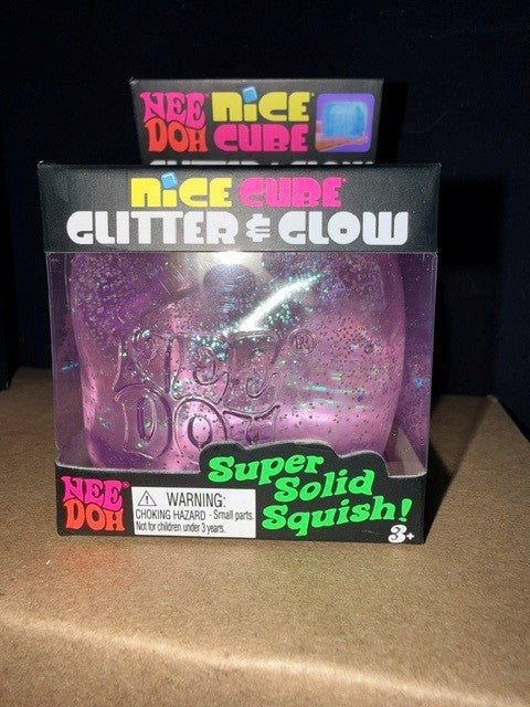 Schylling- NeeDoh- Glitter & Glow Nice Cube