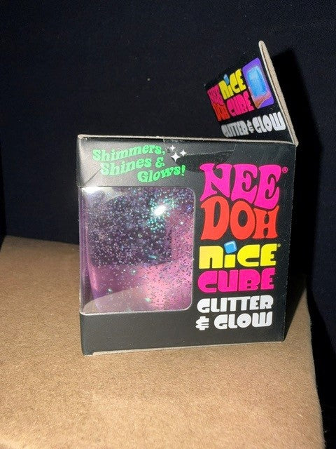 Schylling- NeeDoh- Glitter & Glow Nice Cube