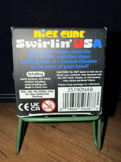 Schylling- NeeDoh- Swirlin' USA- Nice Cube